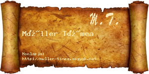 Müller Tímea névjegykártya