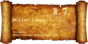 Müller Tímea névjegykártya