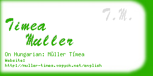 timea muller business card
